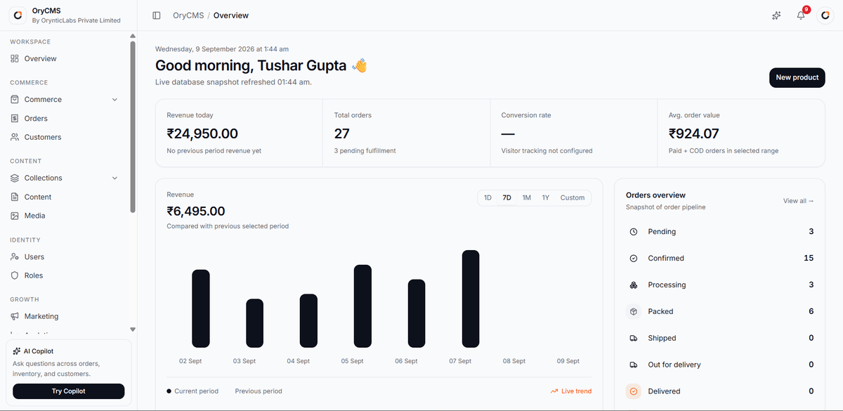 OryCMS visual